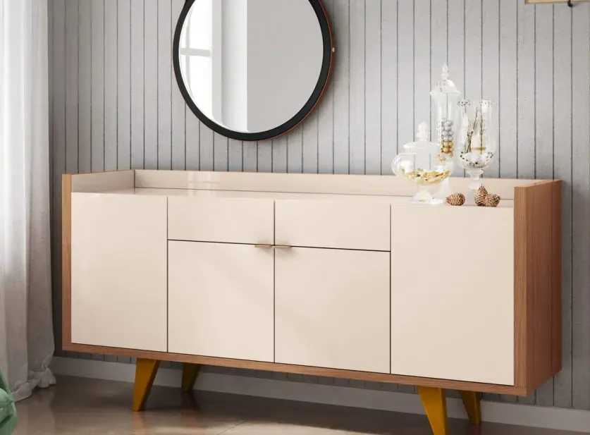 Buffet Melodia, OFF WHITE / CINAMOMO