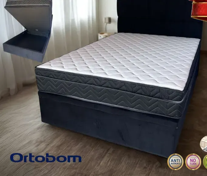 Cama BOX BAÚ Casal Pampa Superpocket