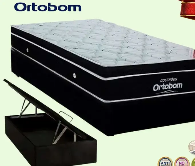 Cama BOX BAÚ Solteiro Elegant Superpocket Molas