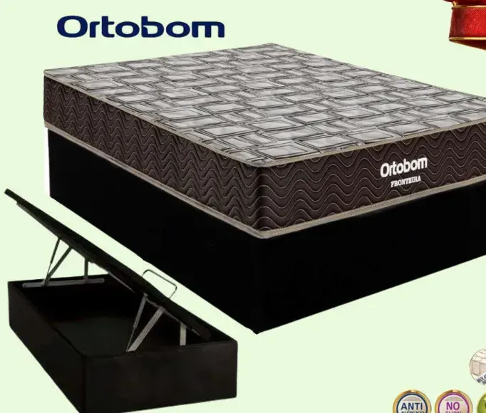 Cama BOX BAÚ Solteiro Fronteira Molas