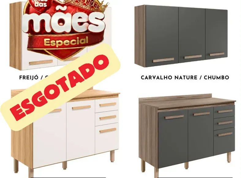 Kit Cozinha Intenza Aéreo 3 Portas. com Balcão