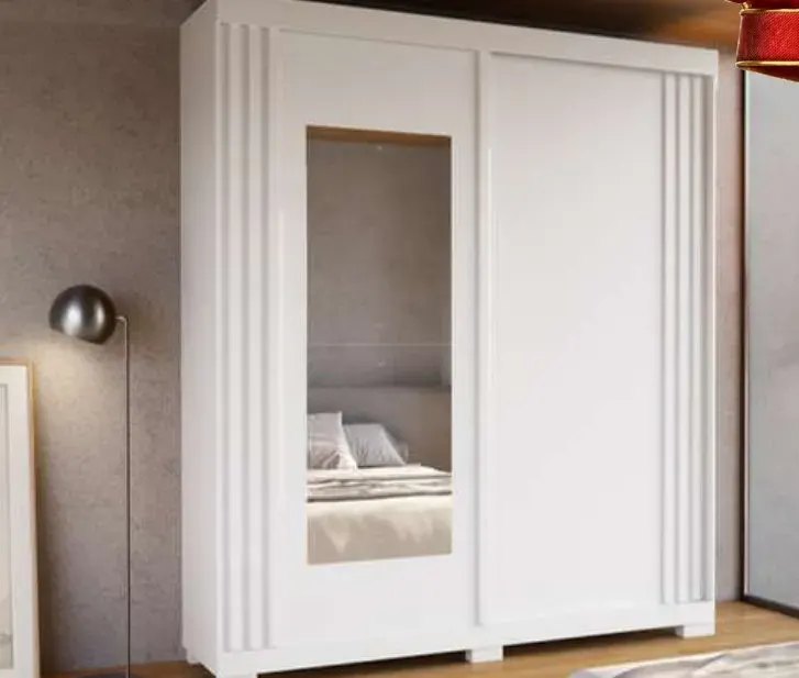 Guarda-roupas Athena com Espelho, BRANCO