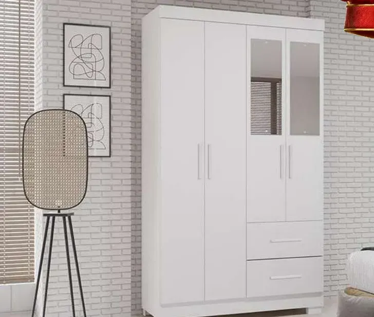Guarda-roupas Estrela Premium 4 Portas, BRANCO