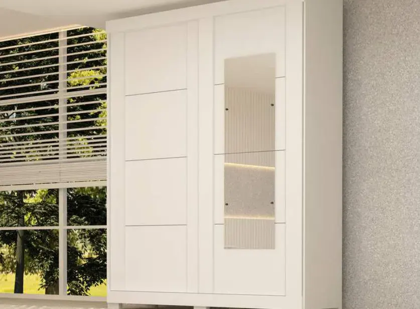 Guarda-roupas Helena com Espelho, BRANCO