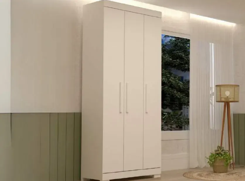 Guarda-roupas Lana 3 Portas, BRANCO / FLEX BRANCO, AZUL, ROSA OU LILÁS