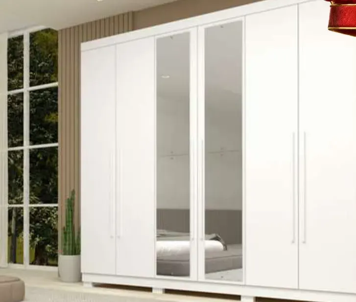 Guarda-roupas Núbia com Espelho, BRANCO