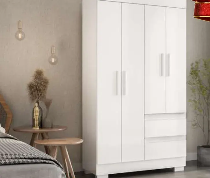 Roupeiro Maya 4 Portas, BRANCO