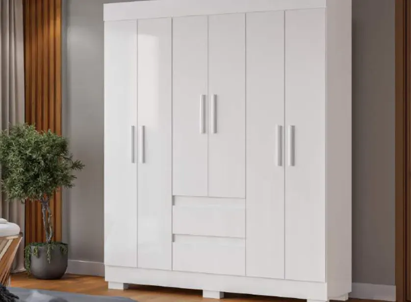 Roupeiro Maya 6 Portas, BRANCO