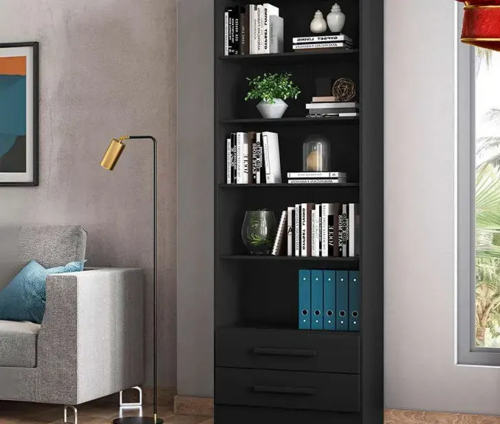 Livreiro 2 Gavetas 3420, PRETO