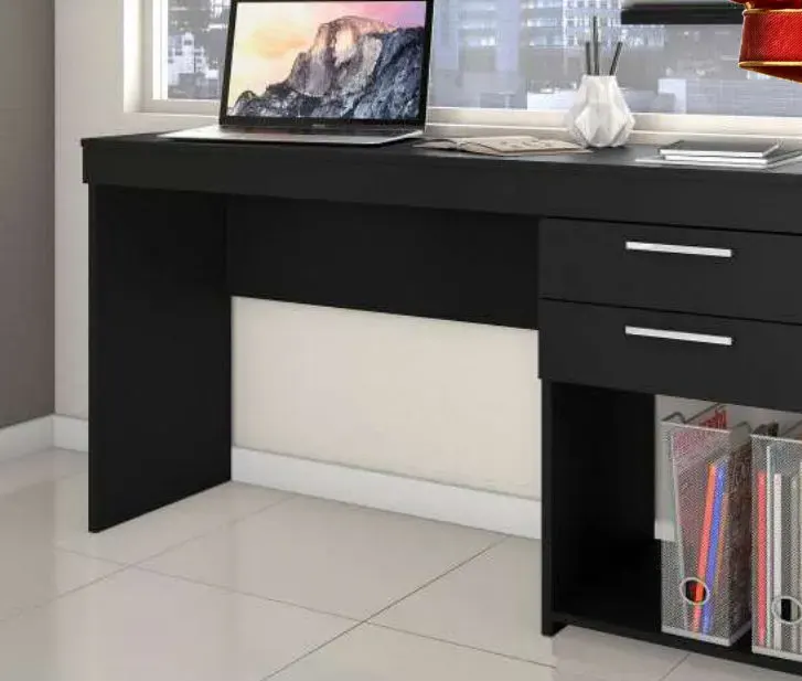 Mesa Office NEW 2 Gavetas, PRETO