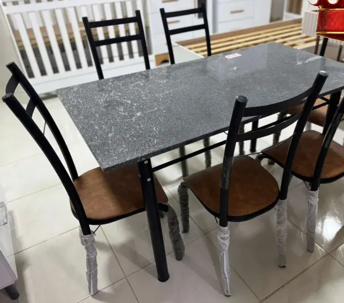 Mesa Mareslha C/6 Cadeiras, ASSENTO COR JAMBO