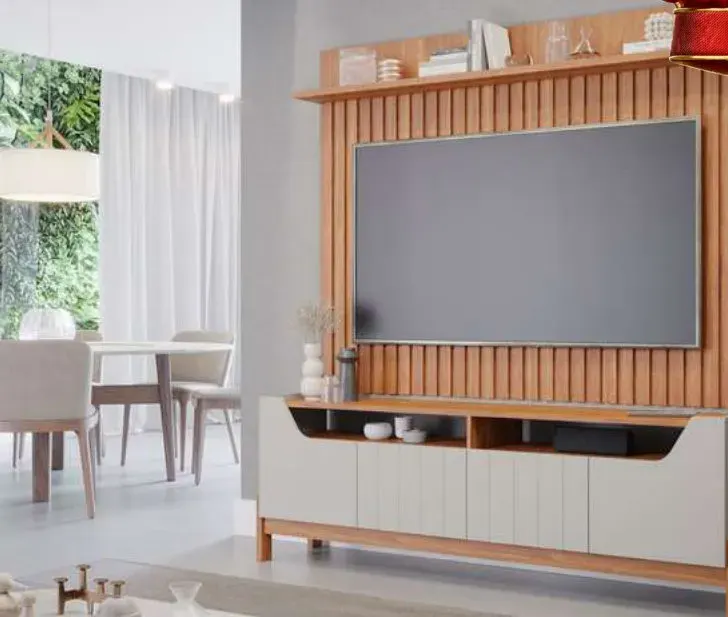 Bancada Moema + Painel Trend, OFF WHITE / CINAMOMO