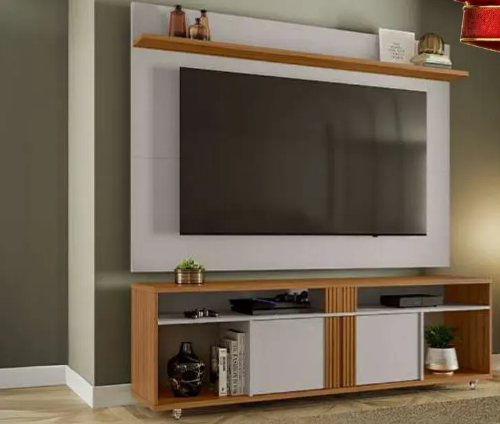 Painel NT 1305 + Bancada NT 1290, FREIJÓ TREND / OFF WHITE TX